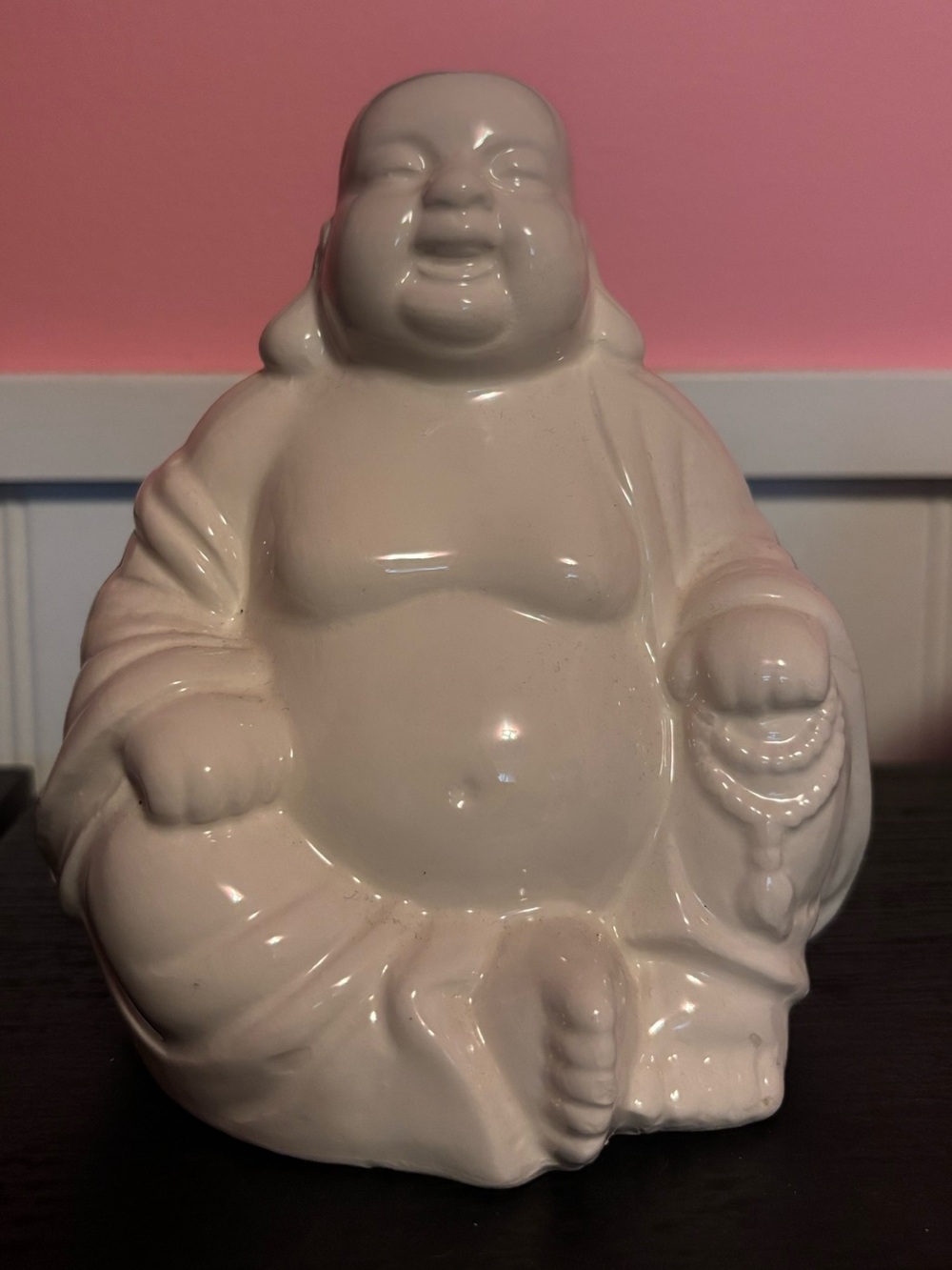 Buddha Ceramic White Home Art Planter
